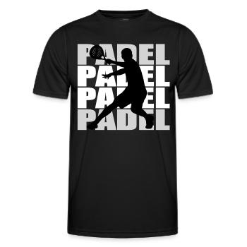 Padel - Funktionsshirt til herrer - sort - Foran - AI Model Male 178 dark (178cm)