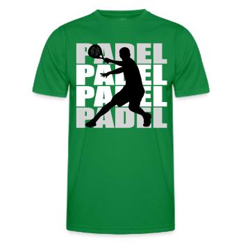 Padel - Men's Functional T-Shirt - kelly green - Front - AI Model Male 178 dark (178cm)