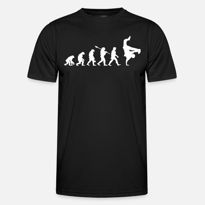 Hip-Hop-Breakdance-Evolution - Hip-Hop-Geschenkidee - Männer Funktions-T-Shirt - Schwarz