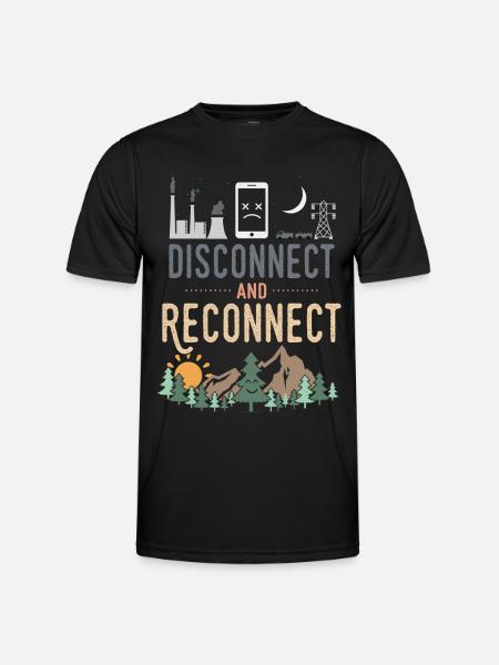 Disconnect And Reconnect - Men's Functional T-Shirt - black