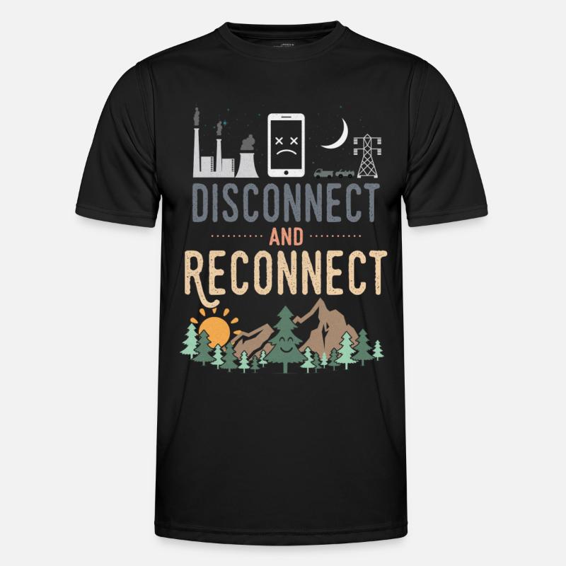 Disconnect And Reconnect - Men's Functional T-Shirt - black