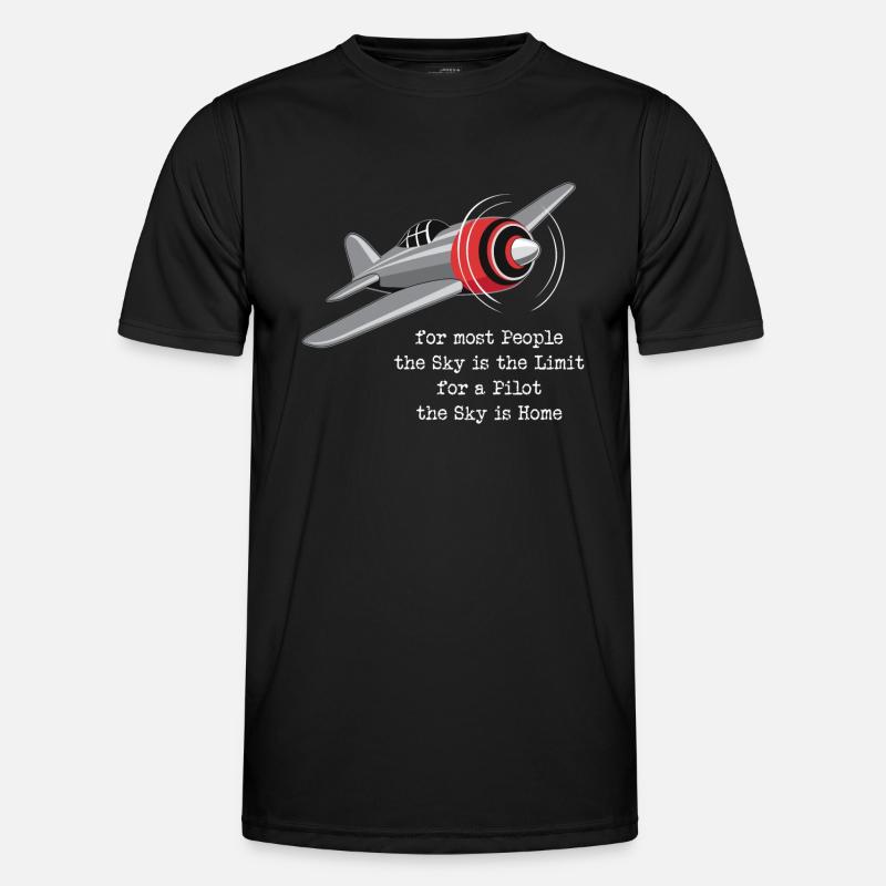 Pilot aviation plane flying gift - Men's Functional T-Shirt - black