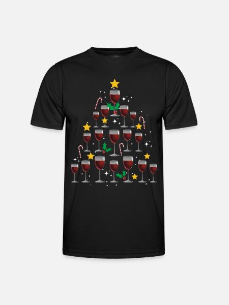 Wein Weihnachten. Weihnachtsgeschenk - Männer Funktions-T-Shirt - Schwarz