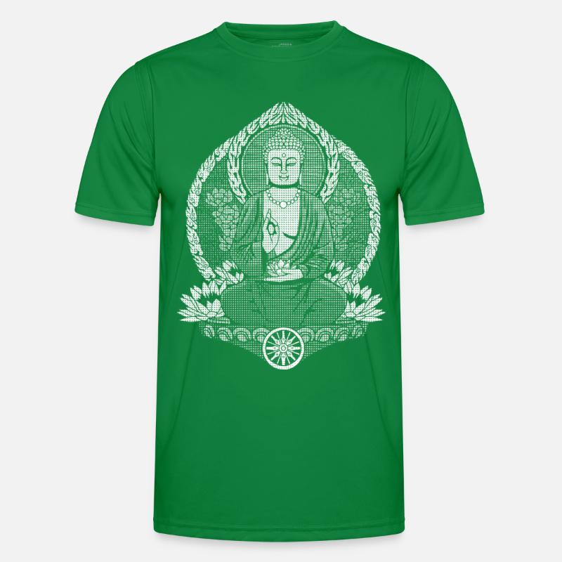 Buddha White halftone Men's Functional T-Shirt