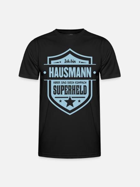 Super Hausmann - Männer Funktions-T-Shirt - Schwarz