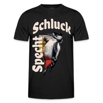 Schluckspecht - Männer Funktions-T-Shirt - Schwarz - Vorne - AI Model Male 178 dark (178cm)