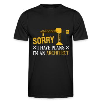 Architecte Cadeau Profession Architecture Emploi Architecte - T-shirt sport Homme - noir - Devant - AI Model Male 178 dark (178cm)