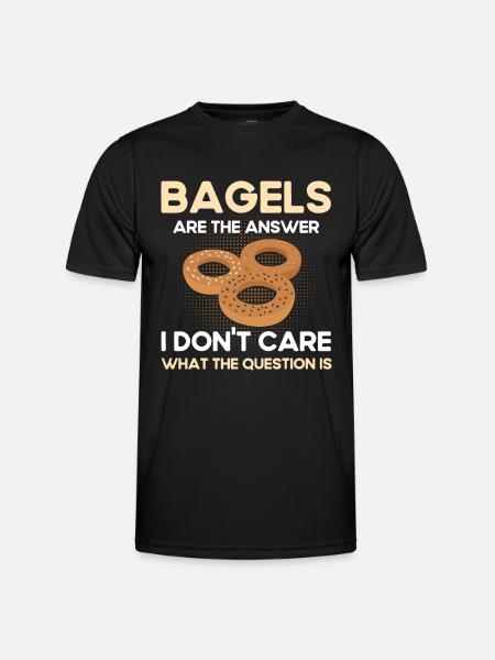 Bagel Food Gift Bagel - Men's Functional T-Shirt - black