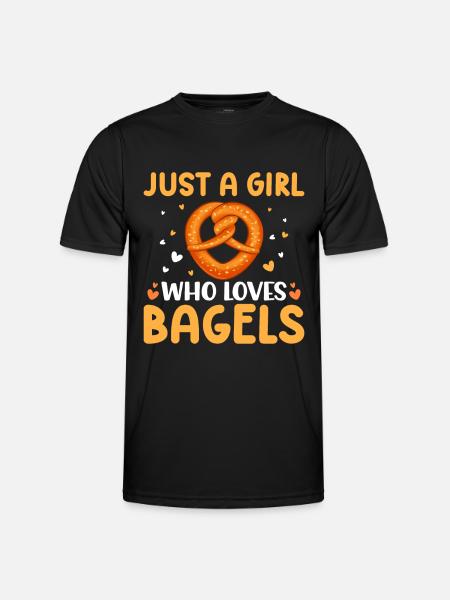 Bagel Essen Geschenk Bagel - Männer Funktions-T-Shirt - Schwarz