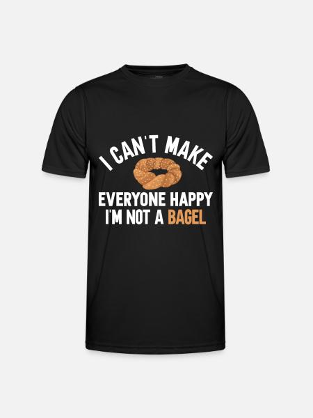 Bagel Essen Geschenk Bagel - Männer Funktions-T-Shirt - Schwarz