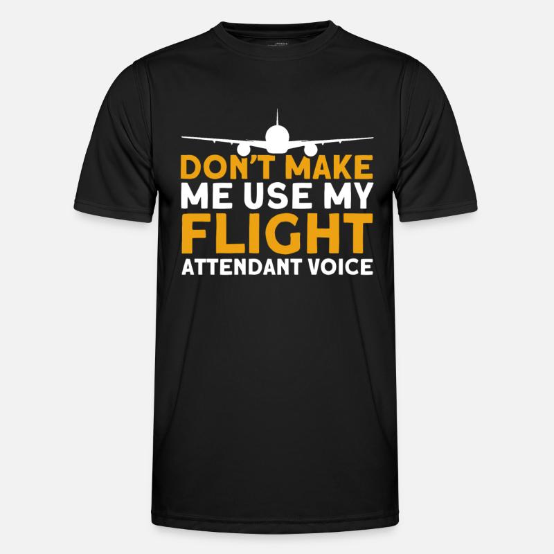 Flight Attendant Stewardess Cabin Crew - Men's Functional T-Shirt - black