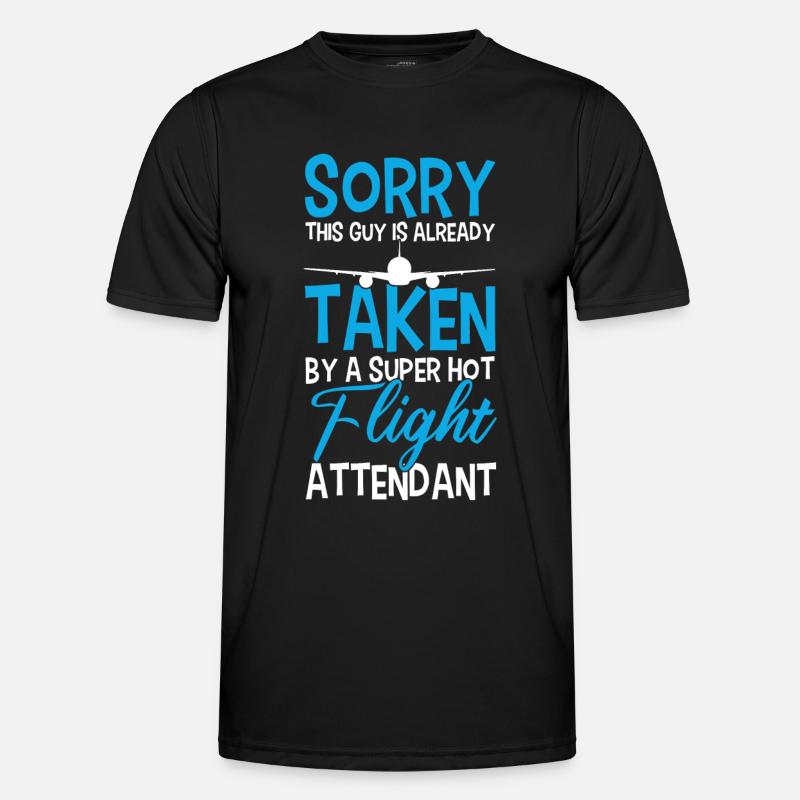 Flugbegleiter Stewardess Cabin Crew - Männer Funktions-T-Shirt - Schwarz