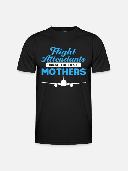 Stewardesse Stewardess kabinepersonale - Funktionsshirt til herrer - sort