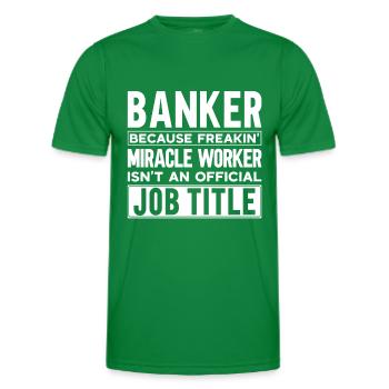 Banquier Banque Argent Banquier - T-shirt sport Homme - vert - Devant - AI Model Male 178 dark (178cm)