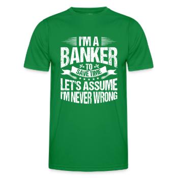 Banquier Banque Argent Banquier - T-shirt sport Homme - vert - Devant - AI Model Male 178 dark (178cm)