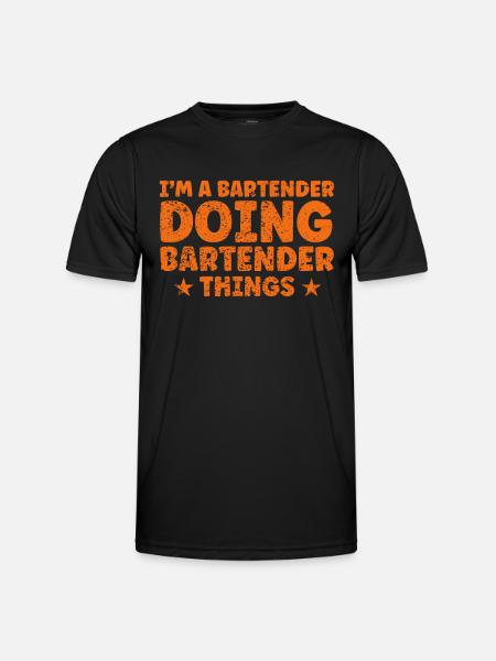 Bartender Gift Mixologist Saying Bar - Men's Functional T-Shirt - black