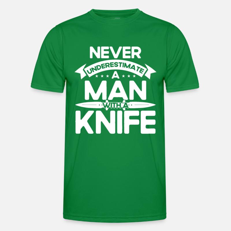 Messerwurfscheibe Geschenk Messerwerfer Männer Funktions-T-Shirt