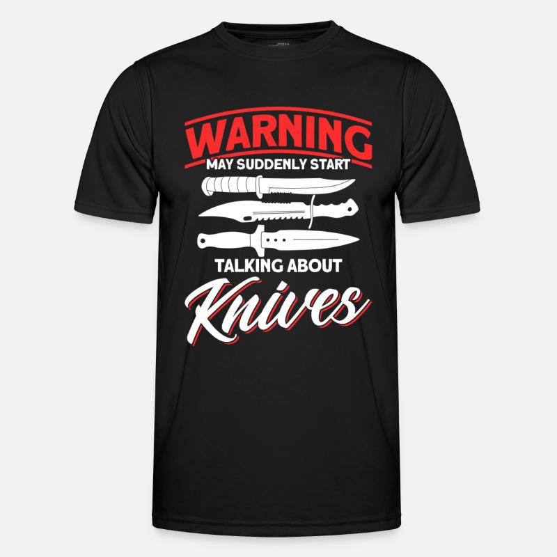 Messerwurfscheibe Geschenk Messerwerfer - Männer Funktions-T-Shirt - Schwarz