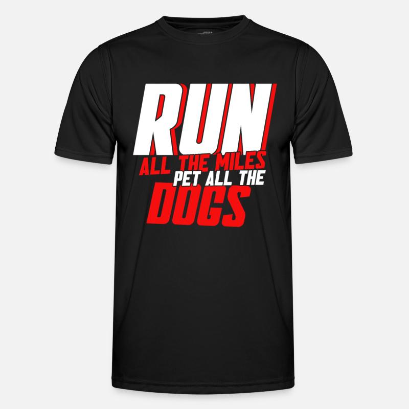 Läuferin Marathon Hundemutter Hunde Mutter Männer Funktions-T-Shirt