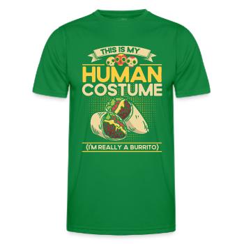 Burrito Taco Mexique Nourriture Fan Burrito Manger - T-shirt sport Homme - vert - Devant - AI Model Male 178 dark (178cm)