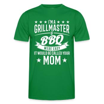 Bbq Grill Meat Lovers Grill Party Food Bbq - Men's Functional T-Shirt - kelly green - Front - AI Model Male 178 dark (178cm)
