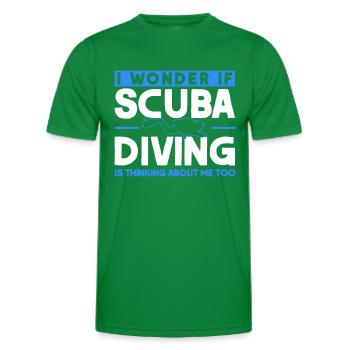 Cadeau de plongée sous-marine Plongeur sous-marin - T-shirt sport Homme - vert - Devant - AI Model Male 178 dark (178cm)