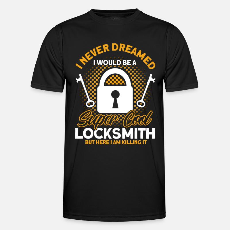 Locksmith Lock Picking Employee Locksmith - Men's Functional T-Shirt - black