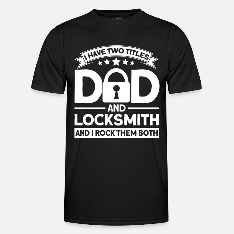 Locksmith Lock Picking Employee Locksmith - Men's Functional T-Shirt - black