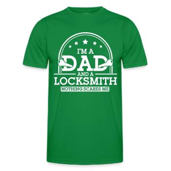 Locksmith Lock Picking Employee Locksmith - Men's Functional T-Shirt - kelly green - Front - AI Model Male 178 dark (178cm)