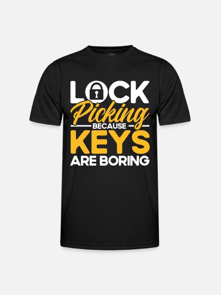 Locksmith Lock Picking Employee Locksmith - Men's Functional T-Shirt - black