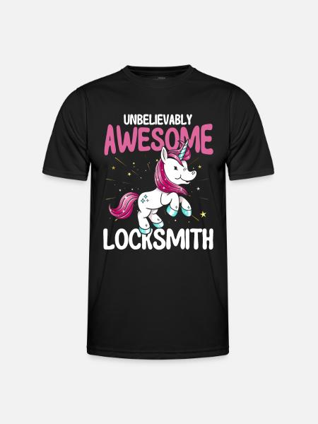 Locksmith Lock Picking Employee Locksmith - Men's Functional T-Shirt - black
