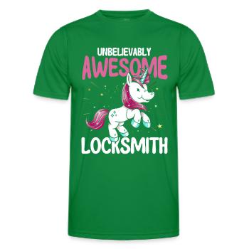Locksmith Lock Picking Employee Locksmith - Men's Functional T-Shirt - kelly green - Front - AI Model Male 178 dark (178cm)