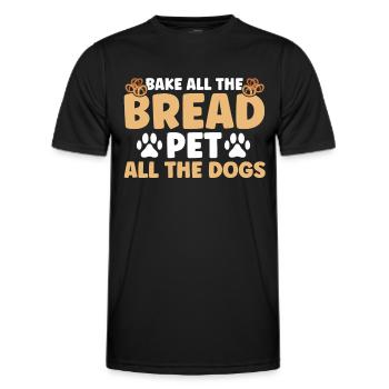 Bread Baking Gift Bakery Quote Baker - Men's Functional T-Shirt - black - Front - AI Model Male 178 dark (178cm)