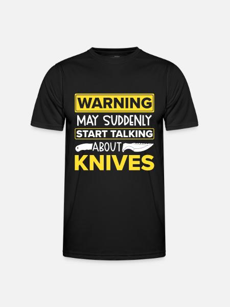Messerwurfscheibe Geschenk Messerwerfer - Männer Funktions-T-Shirt - Schwarz