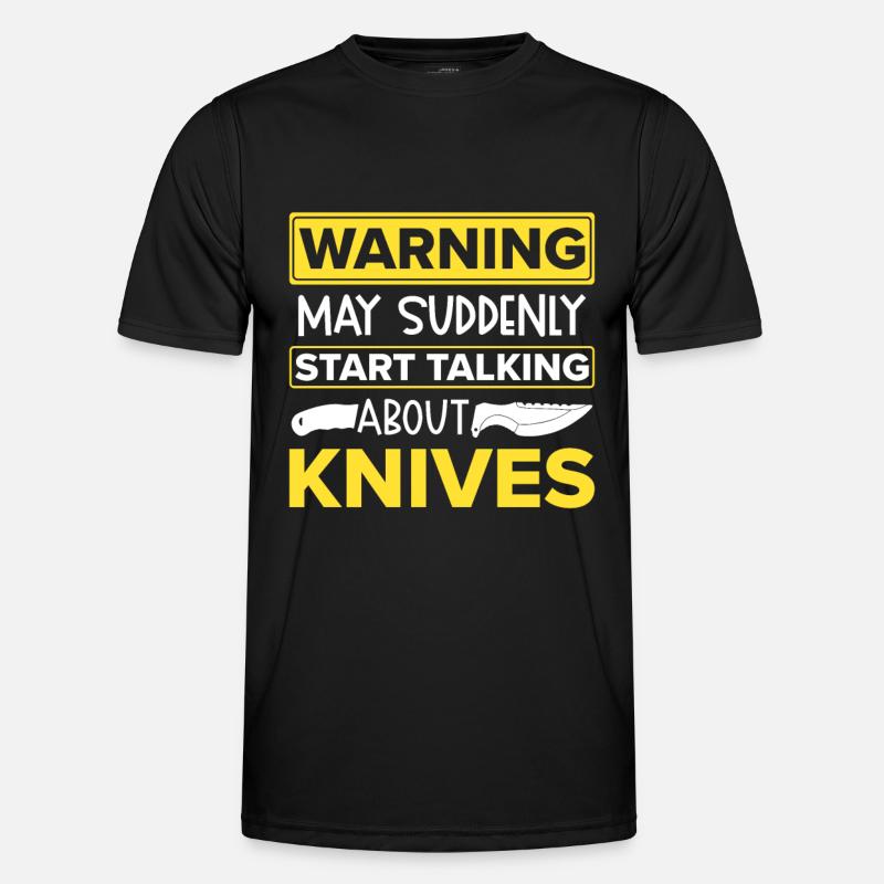 Messerwurfscheibe Geschenk Messerwerfer - Männer Funktions-T-Shirt - Schwarz