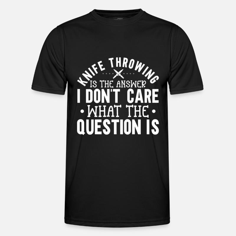 Messerwurfscheibe Geschenk Messerwerfer - Männer Funktions-T-Shirt - Schwarz