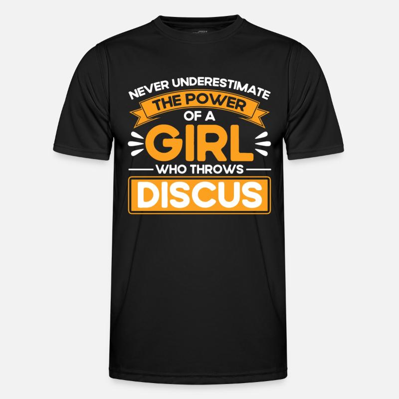 Diskuswerfen Diskuswerfer Geschenk - Männer Funktions-T-Shirt - Schwarz