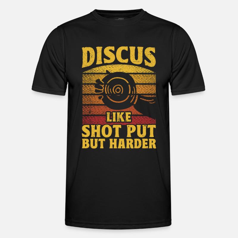 Diskuswerfen Diskuswerfer Geschenk - Männer Funktions-T-Shirt - Schwarz
