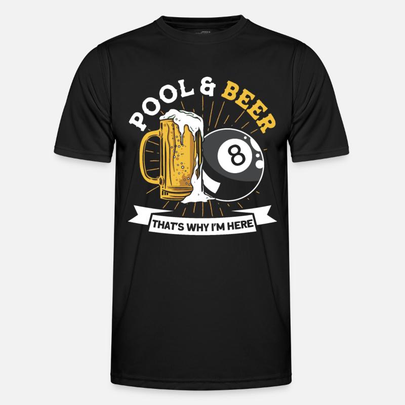 Billard Geschenkidee Billardspieler Pool Snooker - Männer Funktions-T-Shirt - Schwarz