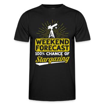 Stargazer Gift Kosmologie Stargazing - Männer Funktions-T-Shirt - Schwarz - Vorne - AI Model Male 178 dark (178cm)