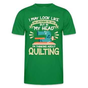 Quilten Geschenk Nähen Stricken Quilter - Männer Funktions-T-Shirt - Kelly Green - Vorne - AI Model Male 178 dark (178cm)