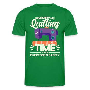 Quilten Geschenk Nähen Stricken Quilter - Männer Funktions-T-Shirt - Kelly Green - Vorne - AI Model Male 178 dark (178cm)