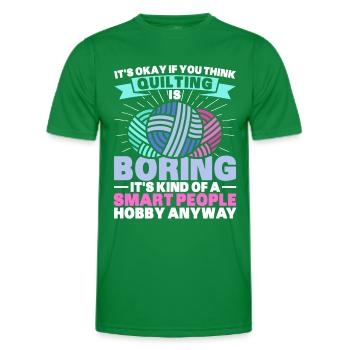 Quilten Geschenk Nähen Stricken Quilter - Männer Funktions-T-Shirt - Kelly Green - Vorne - AI Model Male 178 dark (178cm)