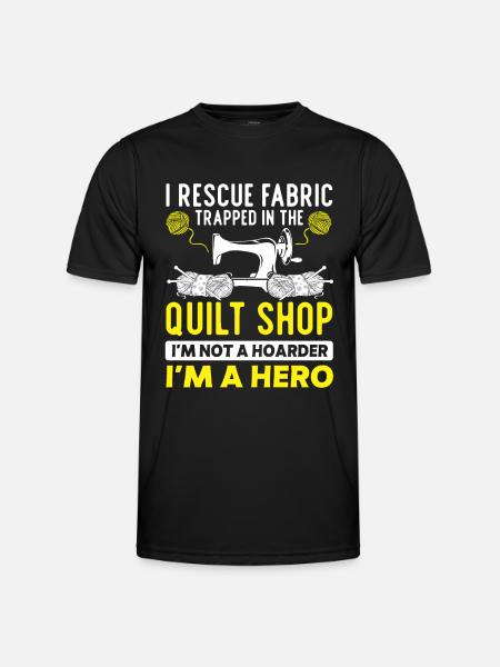 Quilting Gift Sewing Knitting Quilter - Men's Functional T-Shirt - black