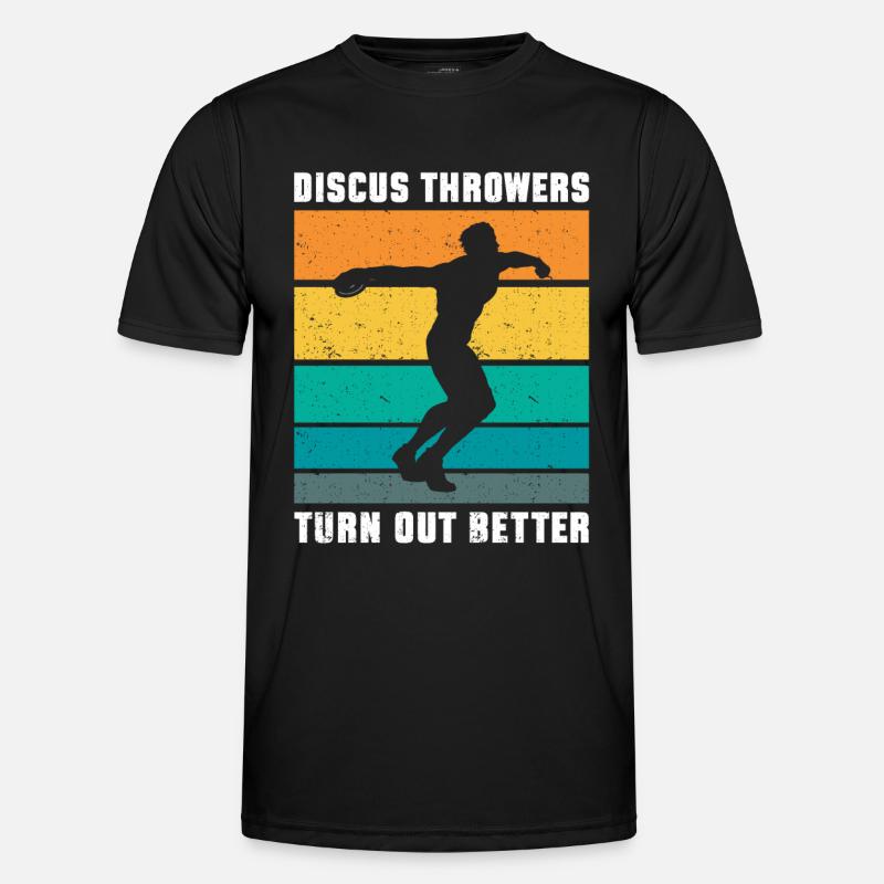 Diskuswerfer Geschenk Diskuswerfen - Männer Funktions-T-Shirt - Schwarz