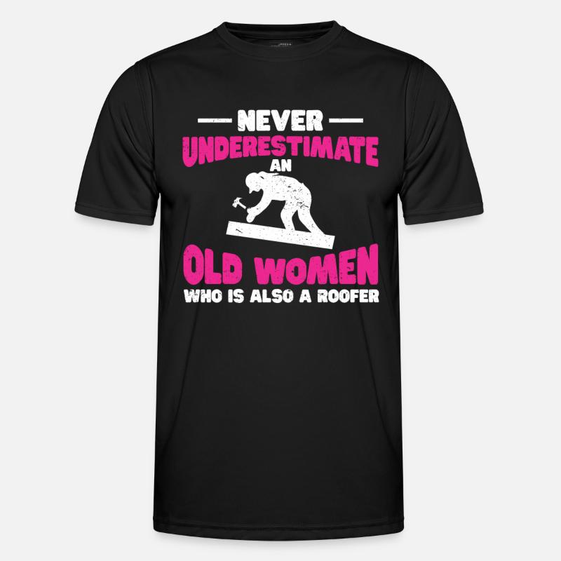 Dachdecker Geschenk Arbeit Handwerker Dachdecker - Männer Funktions-T-Shirt - Schwarz