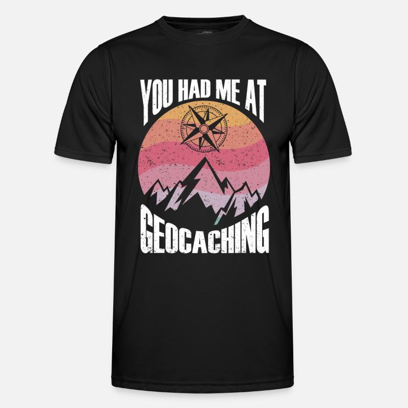 Geocaching Gift Geocacher Geocache - Men's Functional T-Shirt - black