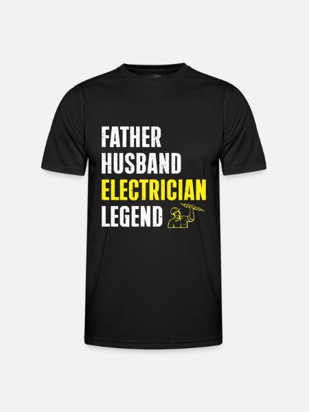 Electrician Gift - Men's Functional T-Shirt - black