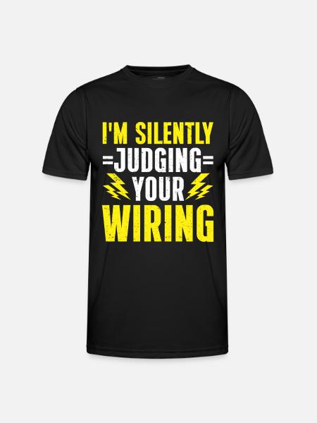 Electrician Gift - Men's Functional T-Shirt - black