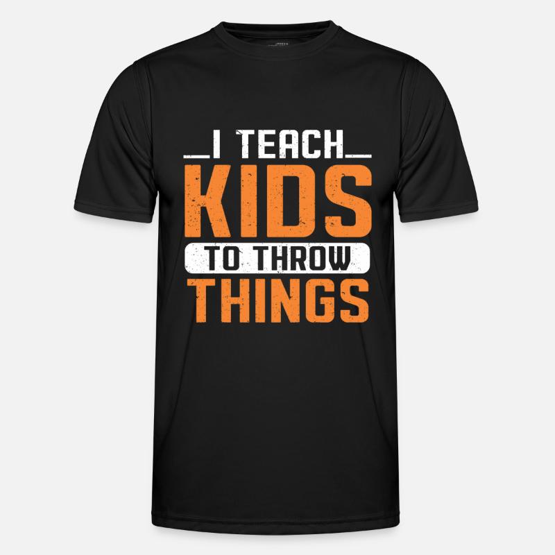 Diskuswerfer Leichtathletik Scheibenwurf - Männer Funktions-T-Shirt - Schwarz